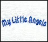 Angel Embroidery Patterns - My Angels Lettering.