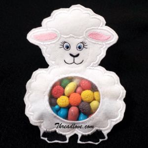 Easter embroidery designs - Easter LambCandy Bag