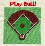 Baseball field embroidery design