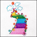 Rainbow Bridge Embroidery Design