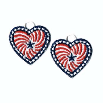 free standing embroidery - spiral heart flag