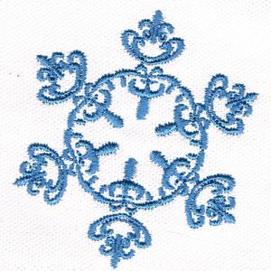 Holiday Embroidery Designs - Fleur De Lis Snowflake