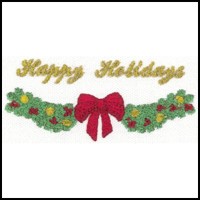 Holiday Embroidery Designs - Garland