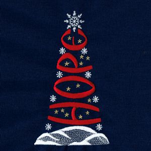 Holiday Embroidery Designs - Hope Christmas Tree