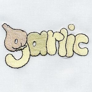 Kitchen Embroidery Designs Garlic