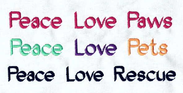 Machine Embroidery Dogs - Peace Love Rescue