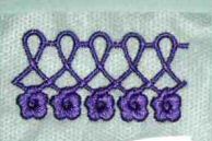 machine embroidery lace step 2.