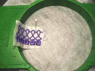 machine embroidery lace step 4.