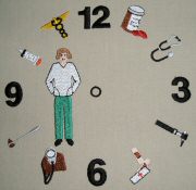Medical Embroidery Designs - Clock05
