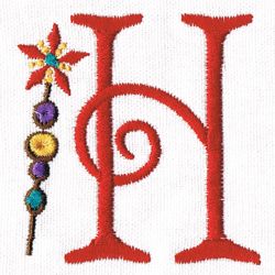 Monogram Machine Embroidery - Magic Wand Monogram H