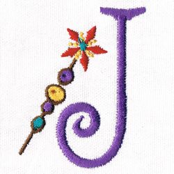 Monogram Machine Embroidery - Magic Wand Monogram J