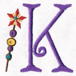 Monogram Machine Embroidery - Magic Wand Monogram K