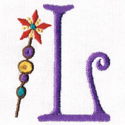 Monogram Machine Embroidery - Magic Wand Monogram L