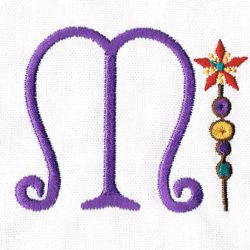 Monogram Machine Embroidery - Magic Wand Monogram M