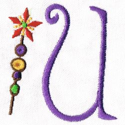 Monogram Machine Embroidery - Magic Wand Monogram U