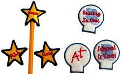 School Embroidery Designs - Pencil Toppers