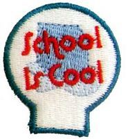 School Embroidery Design - School Is Cool Pencil Topper