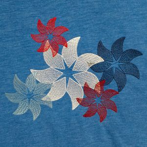 Spiral Embroidery Designs - Spiral Star Multi