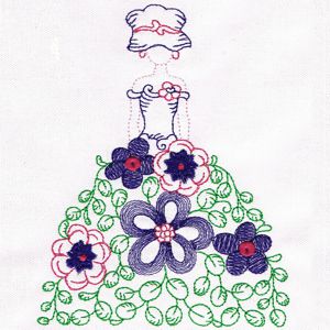 Sunbonnet Embroidery Design 1