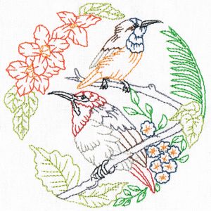 Tropical Bird Embroidery