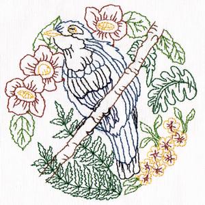 Tropical Bird Embroidery 09