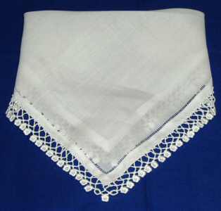 free standing lace hankie.